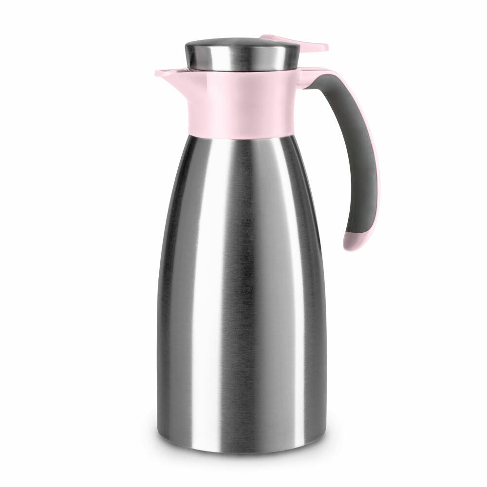 Emsa Isolierkanne Soft Grip, Thermokanne, Edelstahl, Kunststoff, Puderrosa, 1 L, N41203