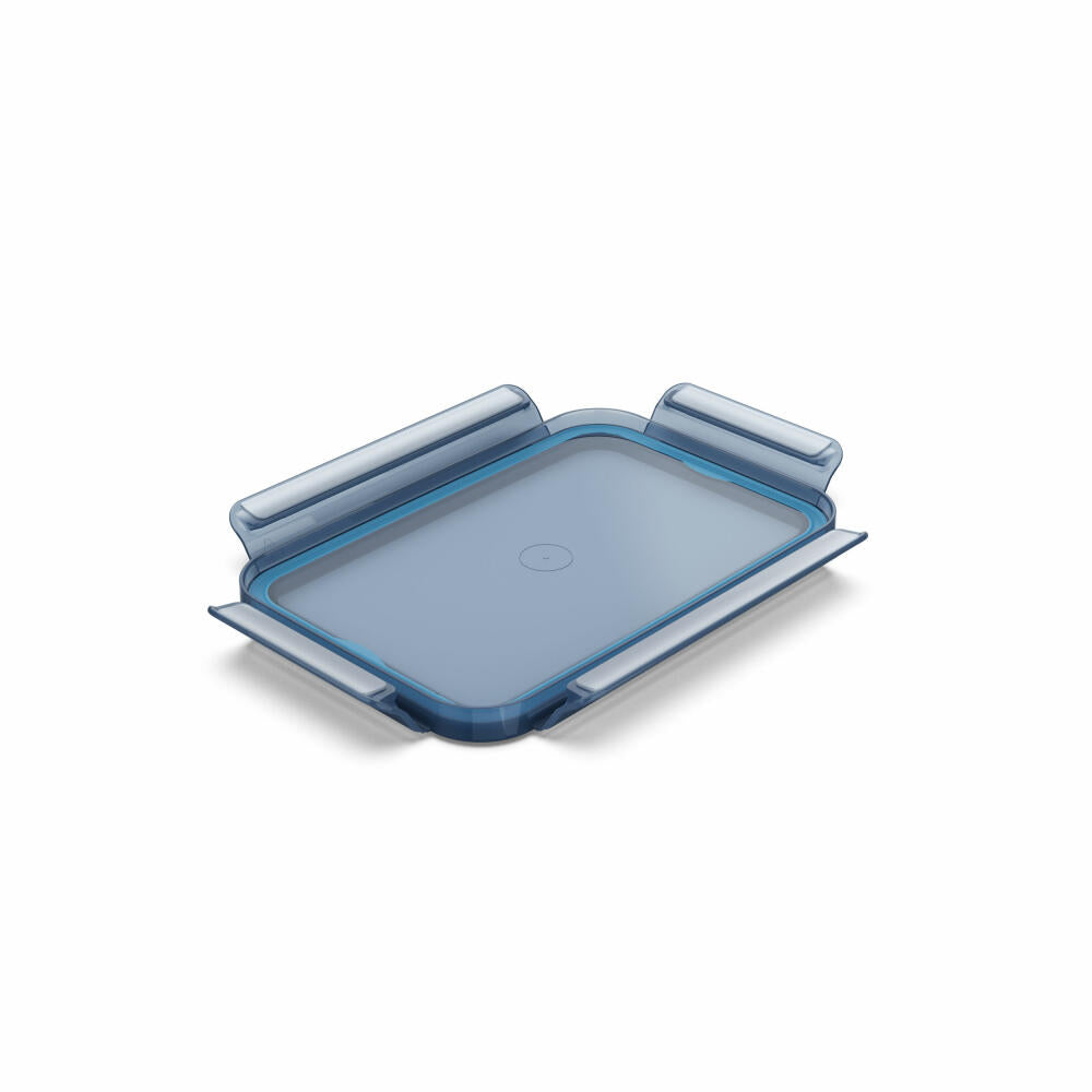 Emsa Frischhaltedosen-Set Clip & Close Eco 3-tlg., PP-Kunststoff, TPE, Blau, Transparent, 0.55 + 1 + 2.2 L, N11718