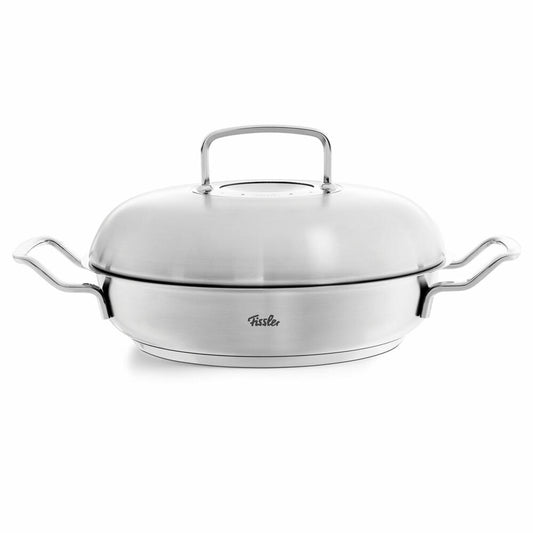 Fissler Original-Profi Collection Servierpfanne Novogrill mit Hochraumdeckel, Edelstahl 18/10, 24 cm, 084-388-24-000