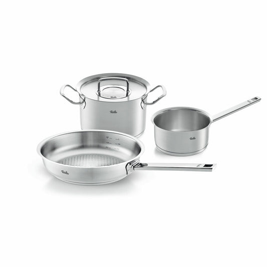 Fissler Original-Profi Collection Set 3-tlg. Mit Stielkasserolle und 24 cm Pfanne, Edelstahl 18/10, 084-378-03-000