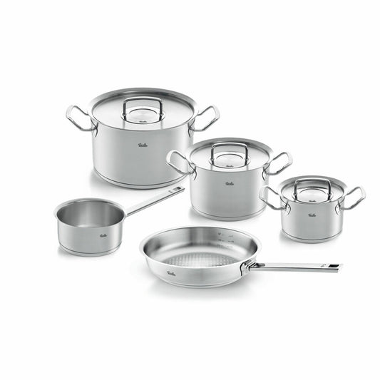 Fissler Original-Profi Collection Set 5-tlg. Mit Stielkasserolle und 24 cm Pfanne, Edelstahl 18/10, 084-378-05-000