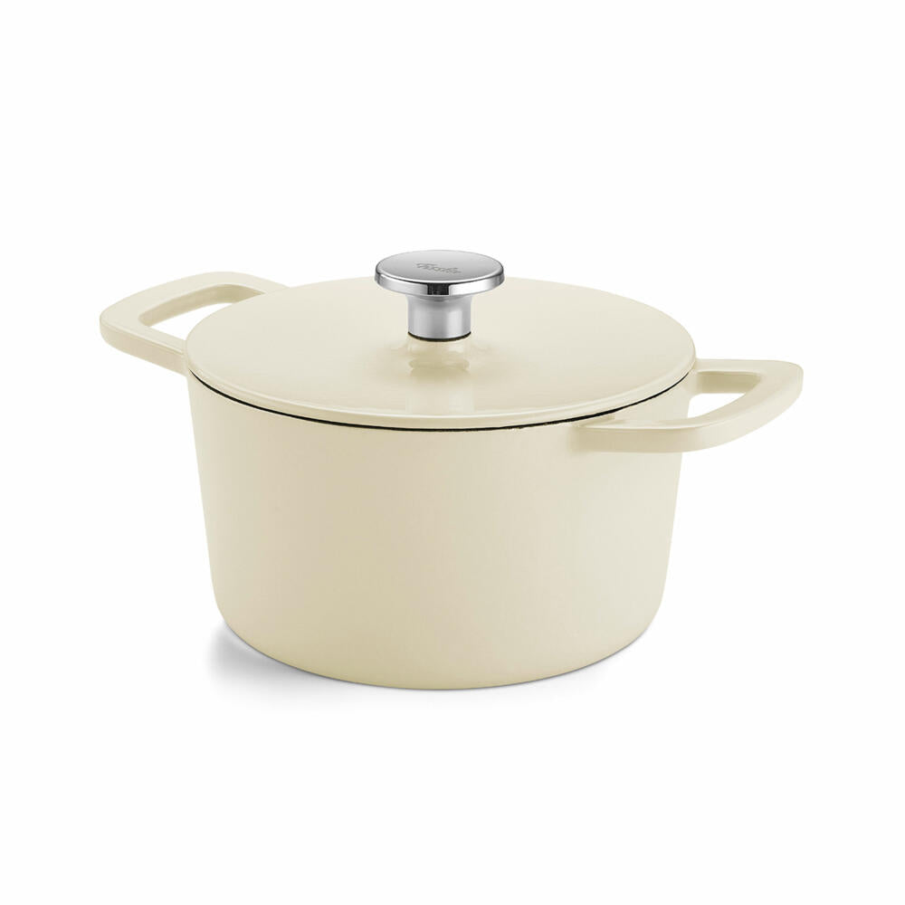 Fissler roaster Moments Collection, pot, cast iron, ivory white, 20 cm, 064-500-20-000