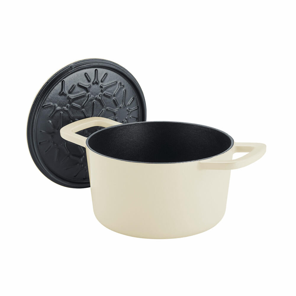 Fissler roaster Moments Collection, pot, cast iron, ivory white, 20 cm, 064-500-20-000