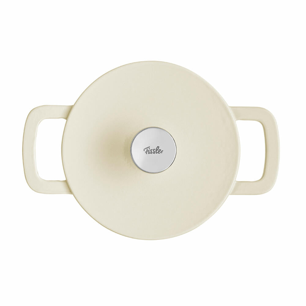 Fissler roaster Moments Collection, pot, cast iron, ivory white, 20 cm, 064-500-20-000