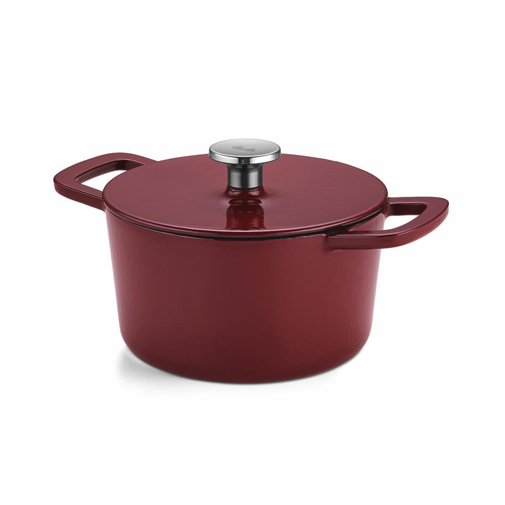 Fissler roaster Moments Collection, pot, cast iron, burgundy, 20 cm, 064-510-20-000
