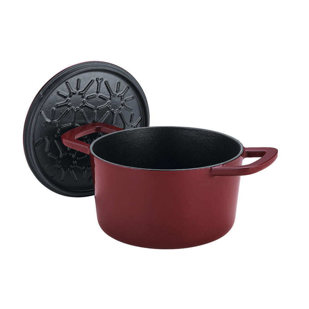 Fissler roaster Moments Collection, pot, cast iron, burgundy, 20 cm, 064-510-20-000