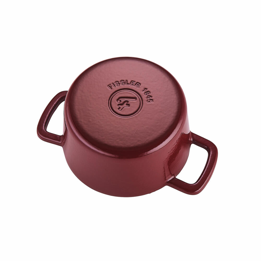 Fissler roaster Moments Collection, pot, cast iron, burgundy, 20 cm, 064-510-20-000