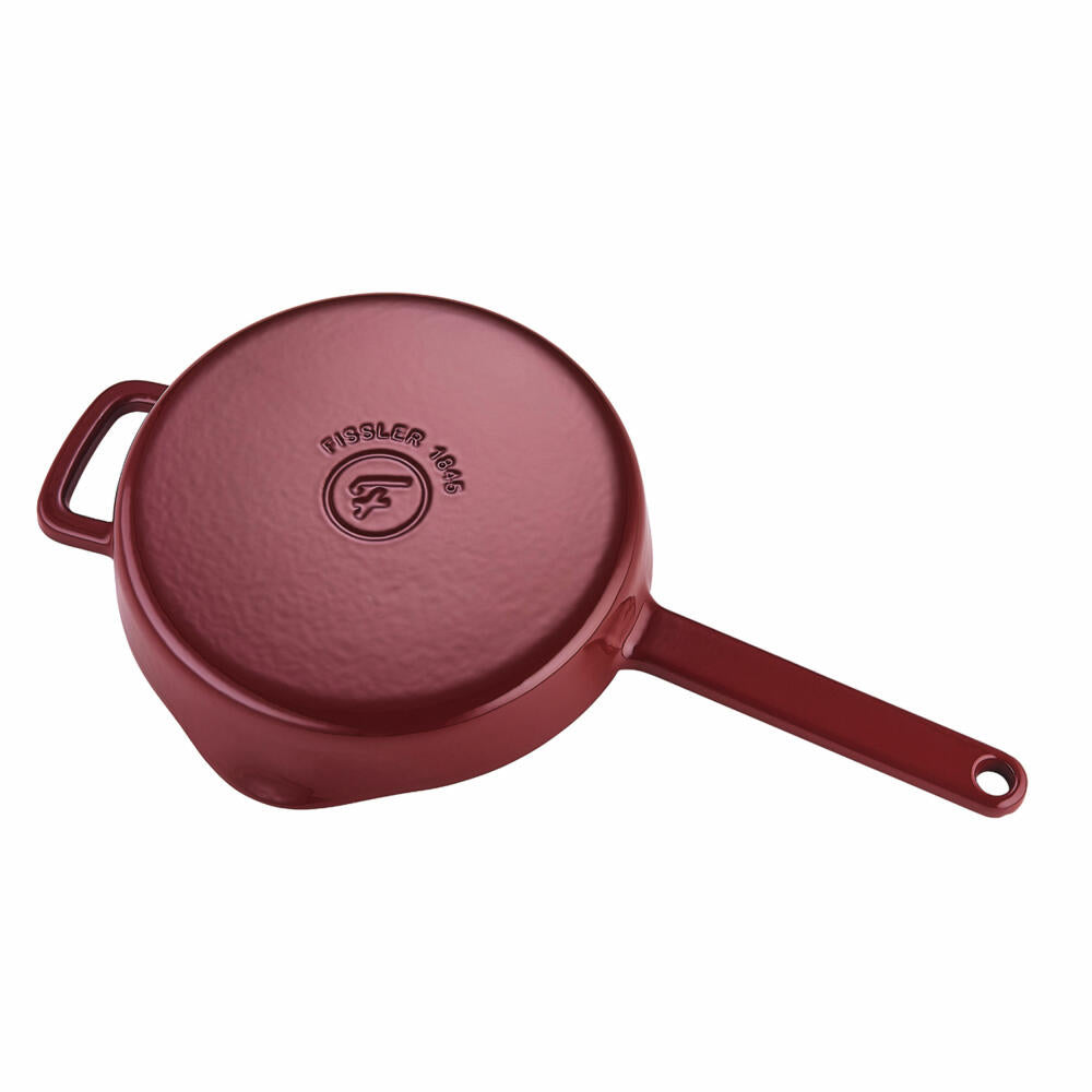 Fissler Pfanne Moments Collection, Bratpfanne, Gusseisen, Burgunderrot, 26 cm, 064-310-26-100