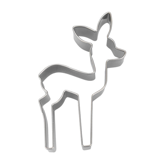 Städter Ausstecher Rehkitz, Plätzchenausstecher, Keksausstecher, Ausstechform, Edelstahl, Silberfarben, 7.5 cm, 076212