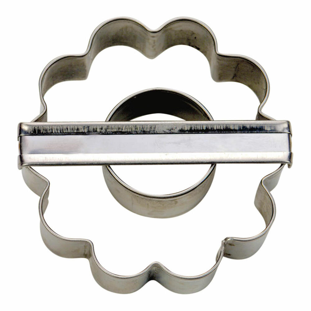 Städter Ausstecher Mandelring Gewellt, Ausstechform, Plätzchenform, Keks, Plätzchen, Edelstahl, Ø 6 cm, 953025