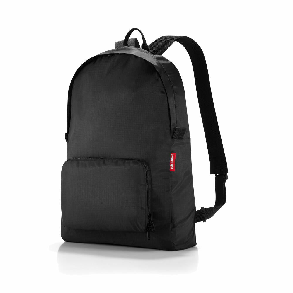 reisenthel mini maxi backpack, travel bag, foldable, black / black, AP7003