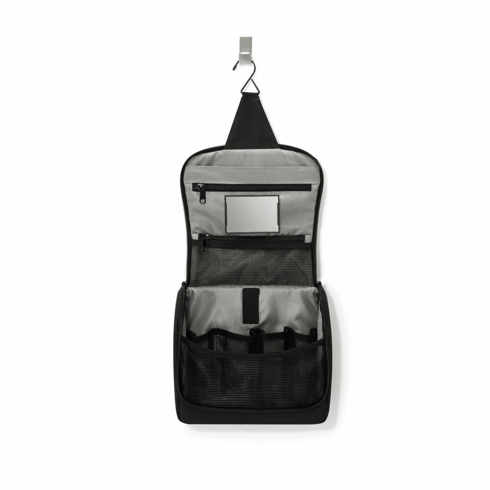 reisenthel toiletbag, toiletry bag, wash bag, make-up bag, cosmetic bag, for hanging, black / black, WH7003
