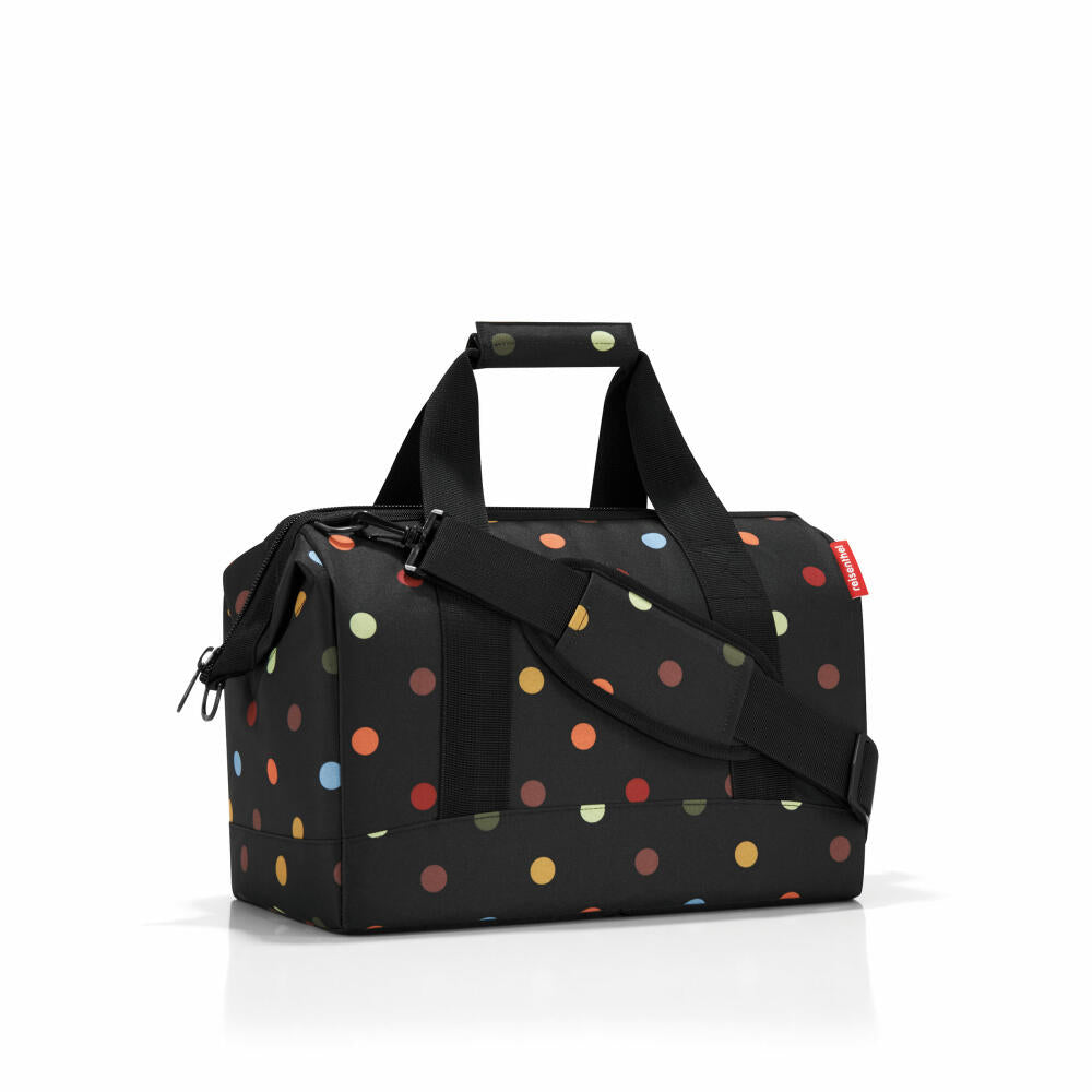 reisenthel allrounder m, travel bag, sports bag, bag, dots / black with dots, MS7009