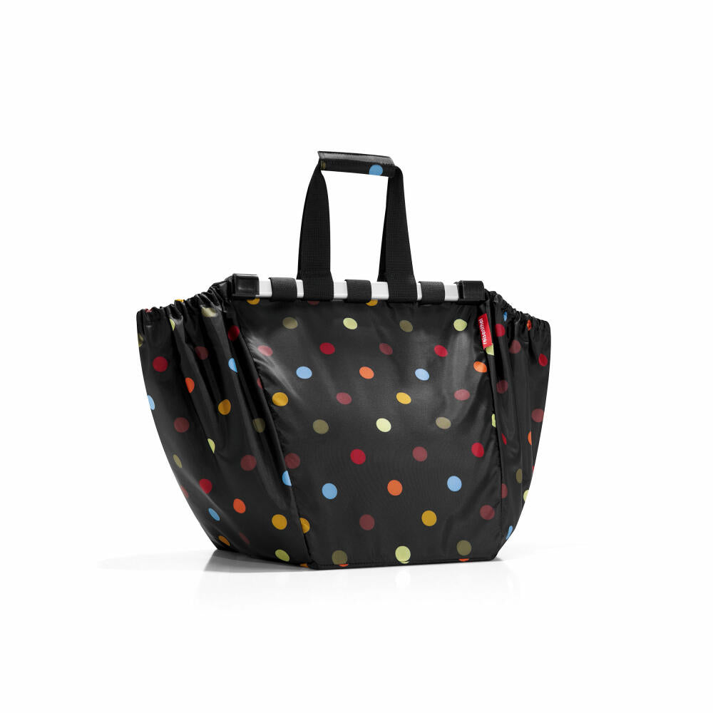reisenthel easyshoppingbag, tasche für einkaufswagen, einkaufstasche, dots / schwarz mit bunten punkten, UJ7009