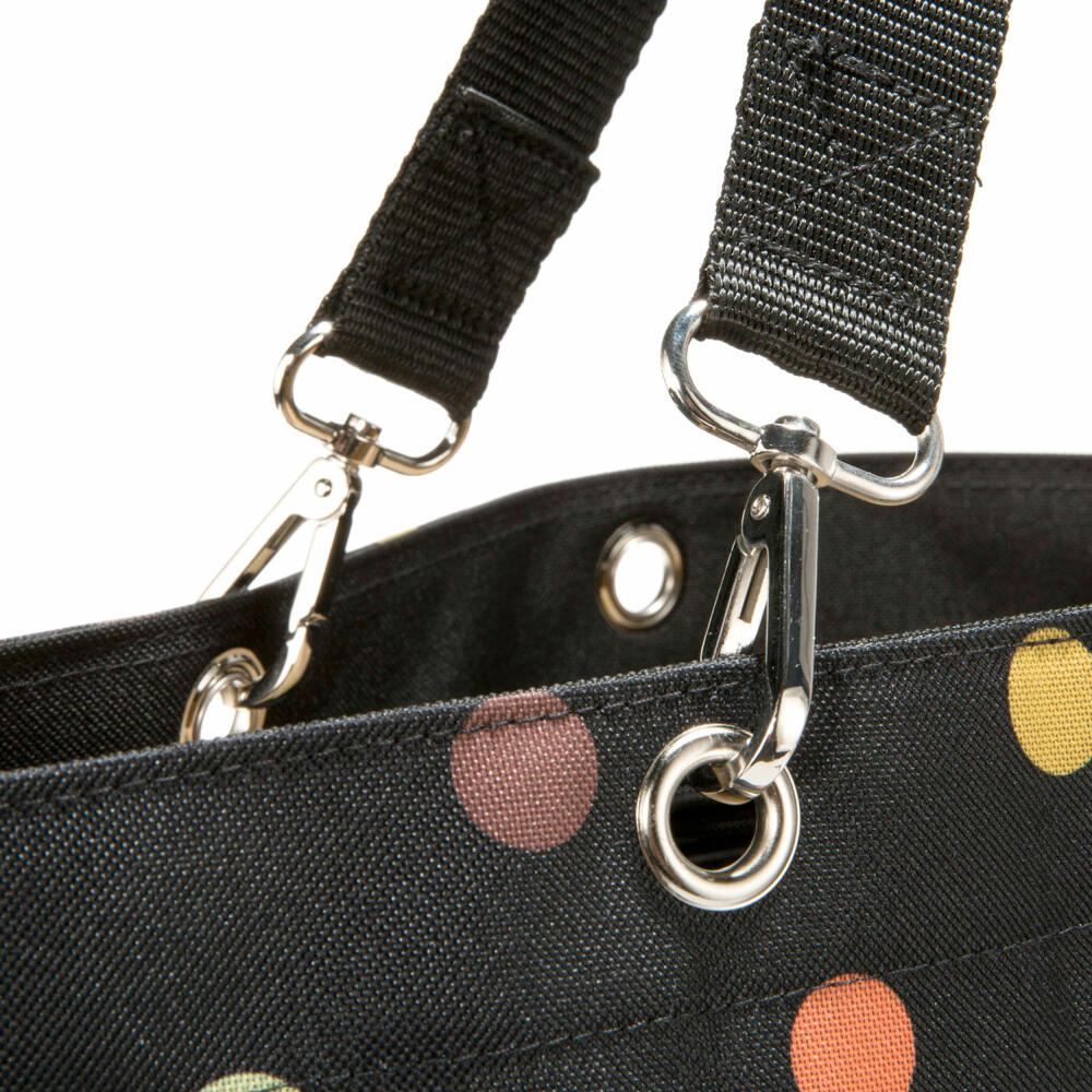 reisenthel shopper xl, tasche für einkauf, einkaufstasche, dots / schwarz mit bunten punkten, ZU7009