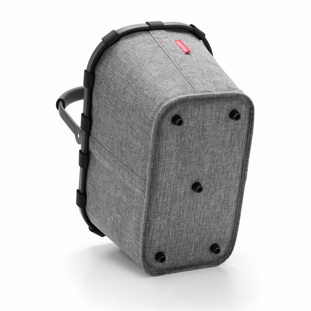 reisenthel carrybag, Einkaufskorb, Korb, Picknickkorb, Tragetasche, Polyestergewebe, Twist Silver, 22 L, BK7052
