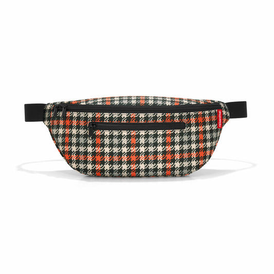 reisenthel beltbag M, bum bag, belt bag, shoulder bag, bag, polyester fabric, Glencheck Red, 2 L, WY3068
