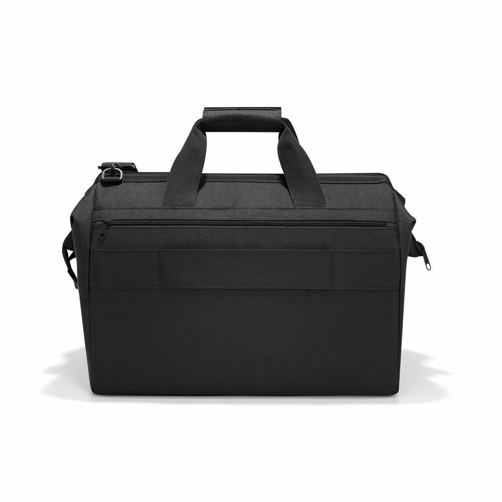 reisenthel allrounder L pocket, travel bag, sports bag, shoulder bag, doctor's bag, bag, polyester fabric, black, 32 L, MK7003