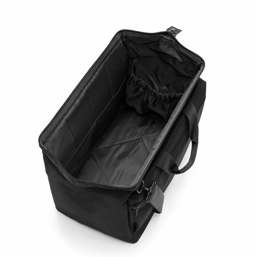 reisenthel allrounder L pocket, travel bag, sports bag, shoulder bag, doctor's bag, bag, polyester fabric, black, 32 L, MK7003