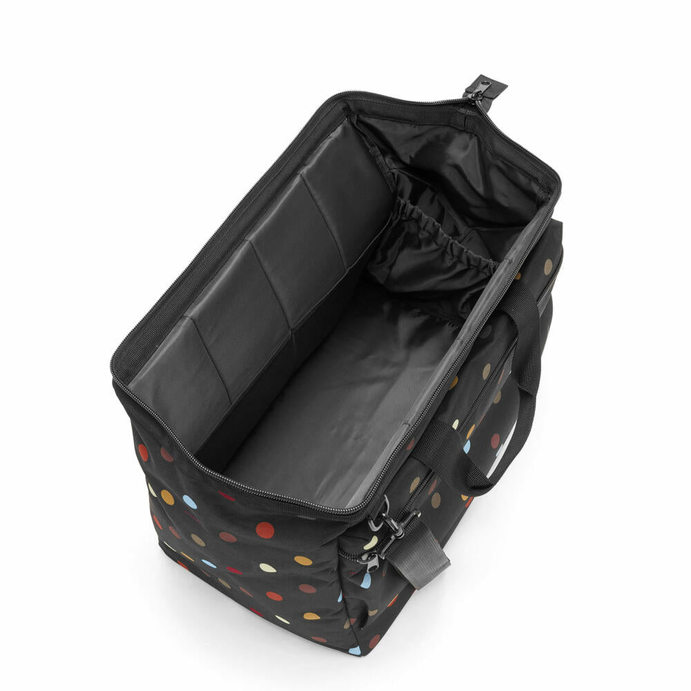 reisenthel allrounder L pocket, travel bag, sports bag, shoulder bag, doctor's bag, bag, polyester fabric, dots, 32 L, MK7009