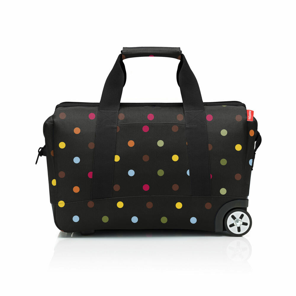 reisenthel allrounder trolley, travel bag, rolling suitcase, suitcase, doctor's bag, polyester fabric, Dots, 30 L, MP7009