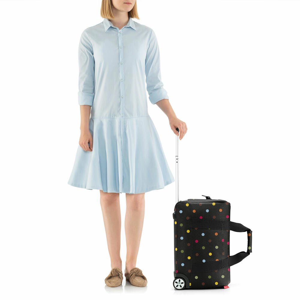 reisenthel allrounder trolley, travel bag, rolling suitcase, suitcase, doctor's bag, polyester fabric, Dots, 30 L, MP7009