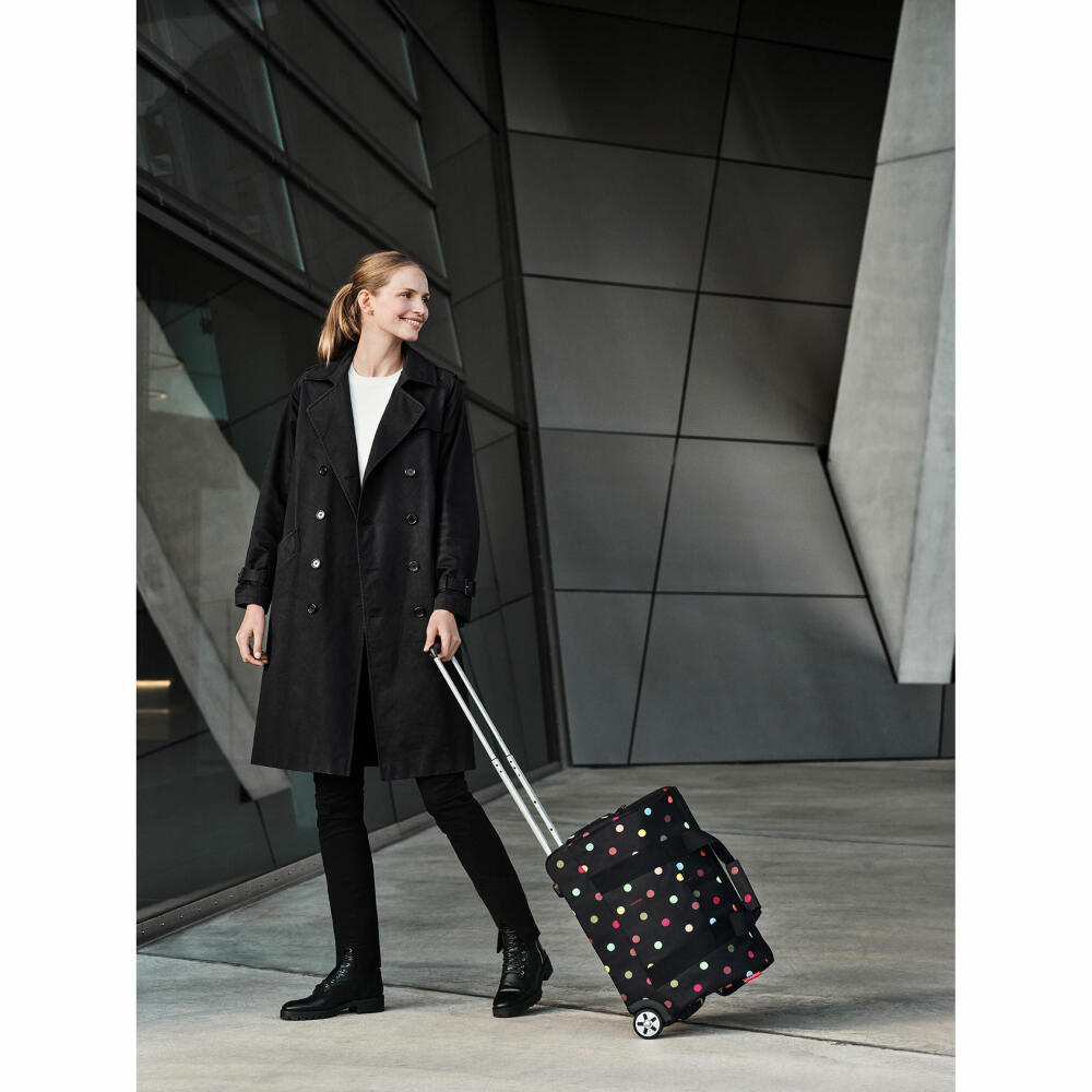 reisenthel allrounder trolley, travel bag, rolling suitcase, suitcase, doctor's bag, polyester fabric, Dots, 30 L, MP7009