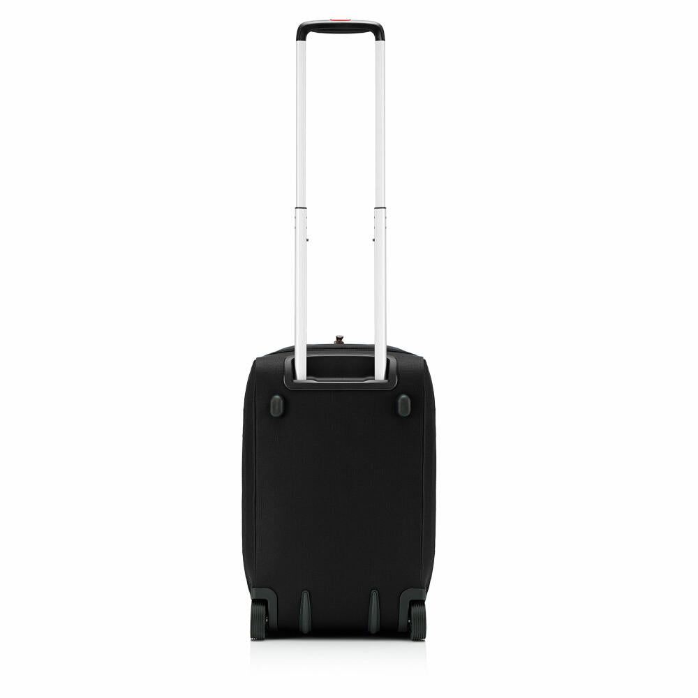 reisenthel allrounder trolley, travel bag, rolling suitcase, suitcase, doctor's bag, polyester fabric, black, 30 L, MP7003