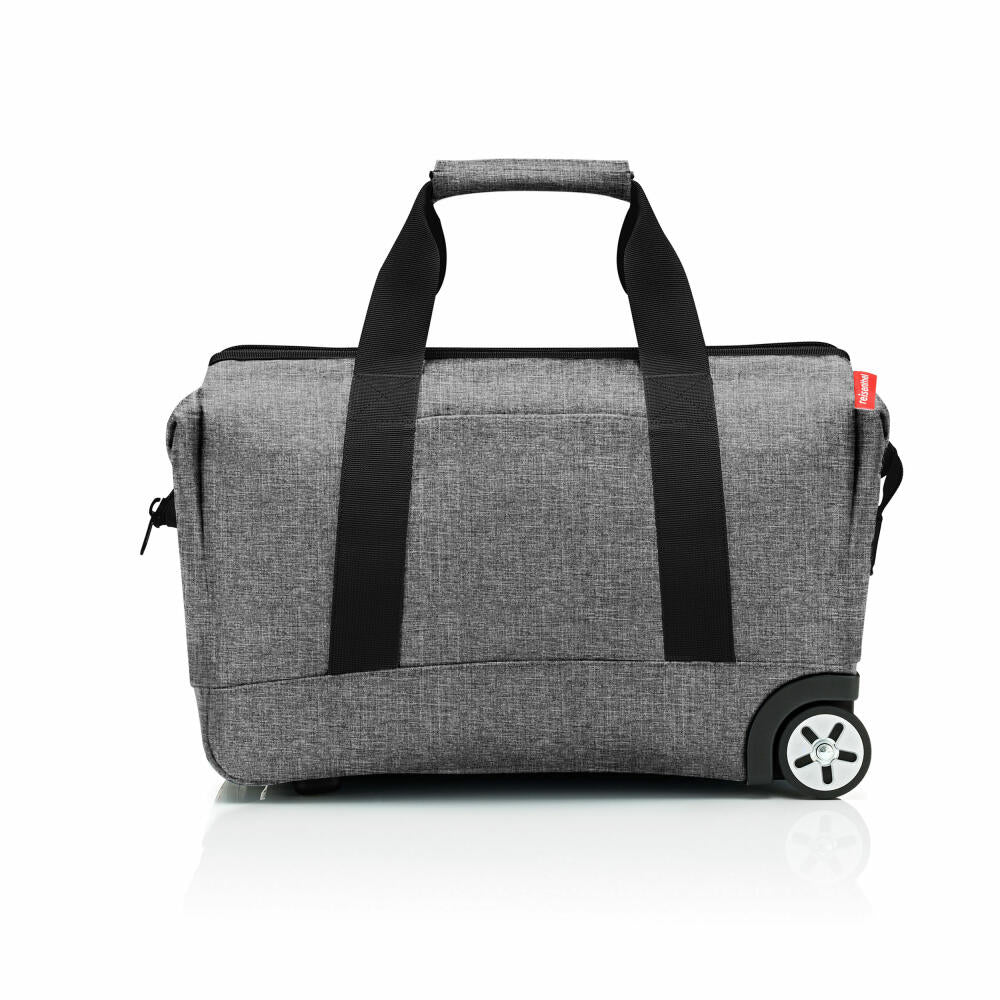 reisenthel allrounder trolley, travel bag, rolling suitcase, suitcase, doctor's bag, polyester fabric, Twist Silver, 30 L, MP7052