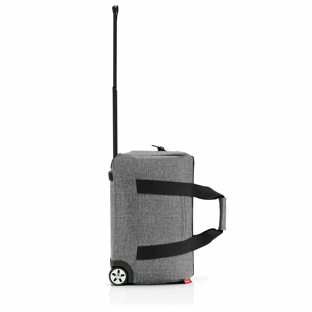 reisenthel allrounder trolley, travel bag, rolling suitcase, suitcase, doctor's bag, polyester fabric, Twist Silver, 30 L, MP7052