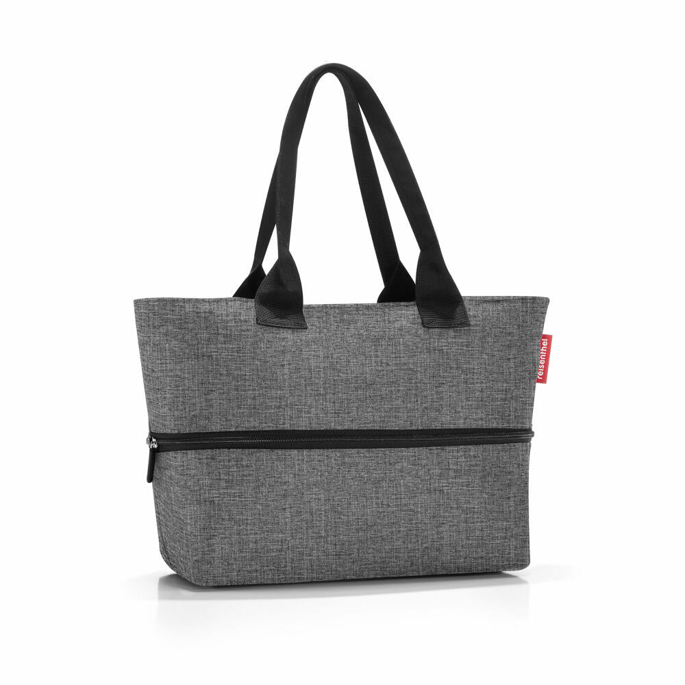 reisenthel shopper e1, shopping bag, carrying bag, bag, handbag, polyester fabric, Twist Silver, 12 L / 18 L, RJ7052