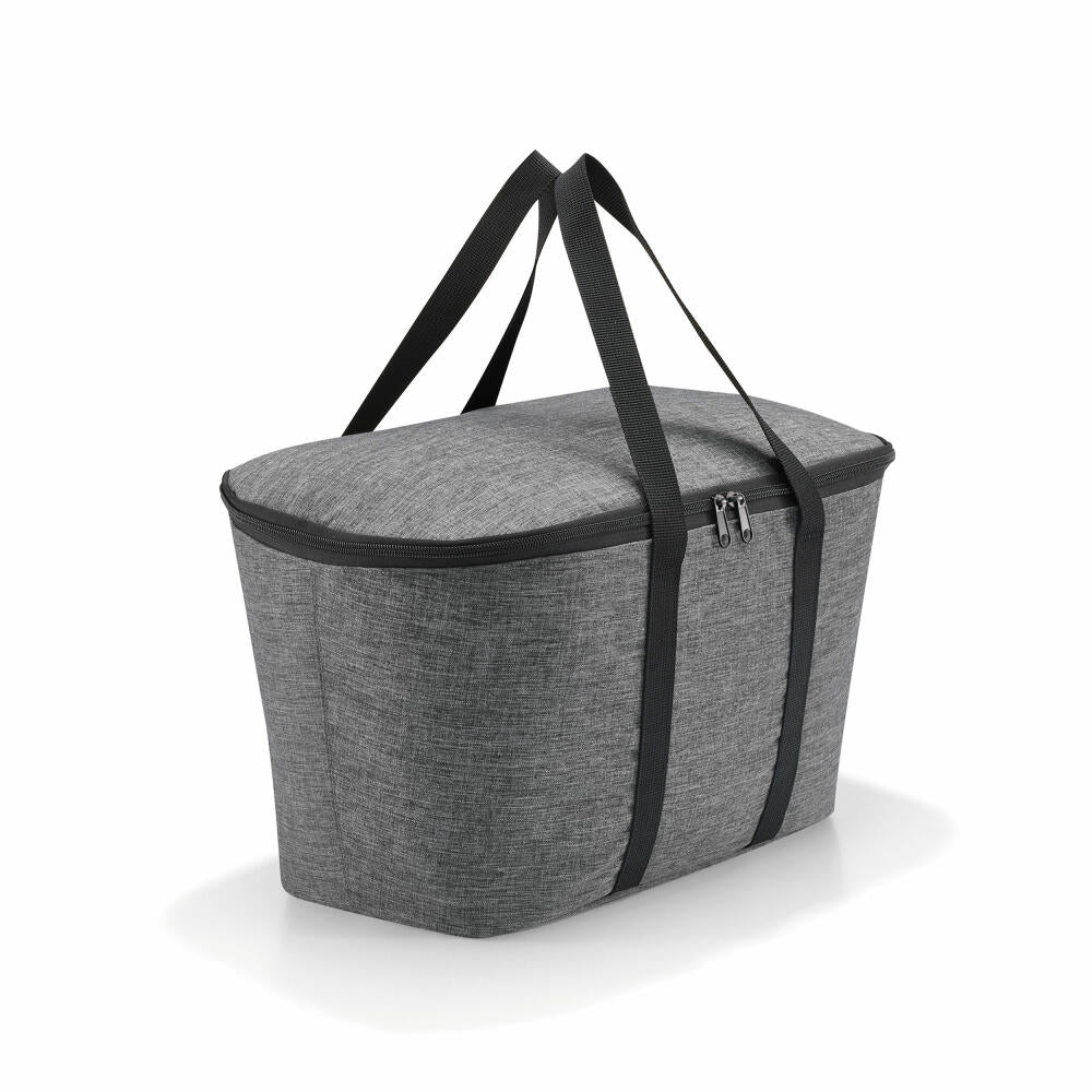 reisenthel coolerbag, cool bag, insulated bag, picnic bag, shopping bag, thermal bag, polyester fabric, Twist Silver, 20 L, UH7052