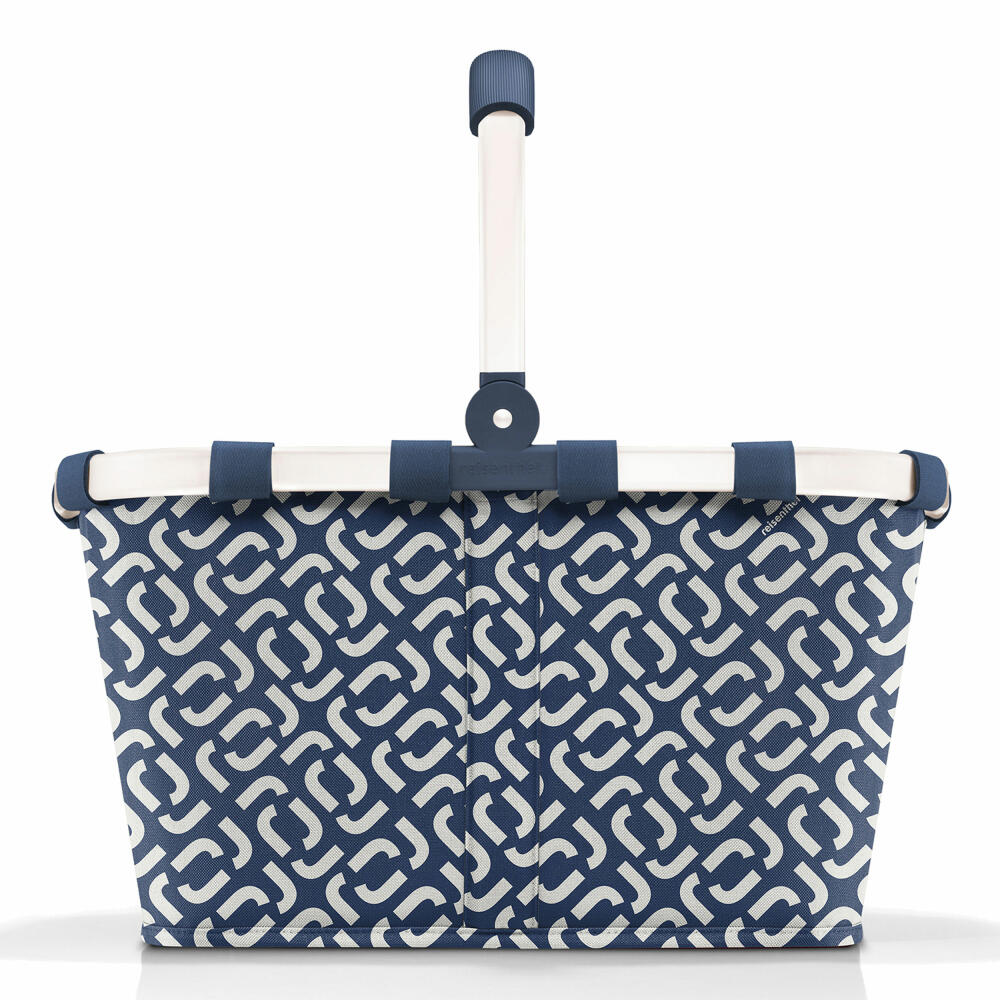 reisenthel carrybag frame, Einkaufskorb, Korb, Picknickkorb, Tragetasche, Polyestergewebe, Signature Navy, 22 L, BK4073
