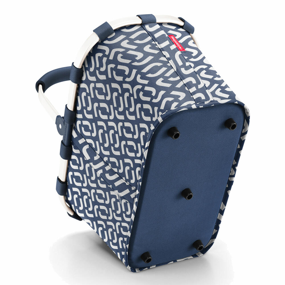 reisenthel carrybag frame, Einkaufskorb, Korb, Picknickkorb, Tragetasche, Polyestergewebe, Signature Navy, 22 L, BK4073