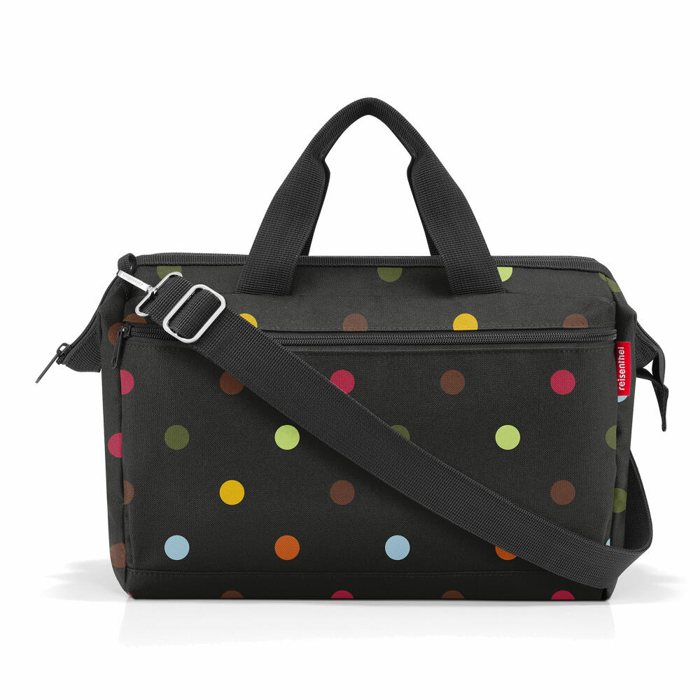 reisenthel allrounder S pocket, handbag, tote bag, shoulder bag, bag, polyester fabric, dots, 11 L, MO7009