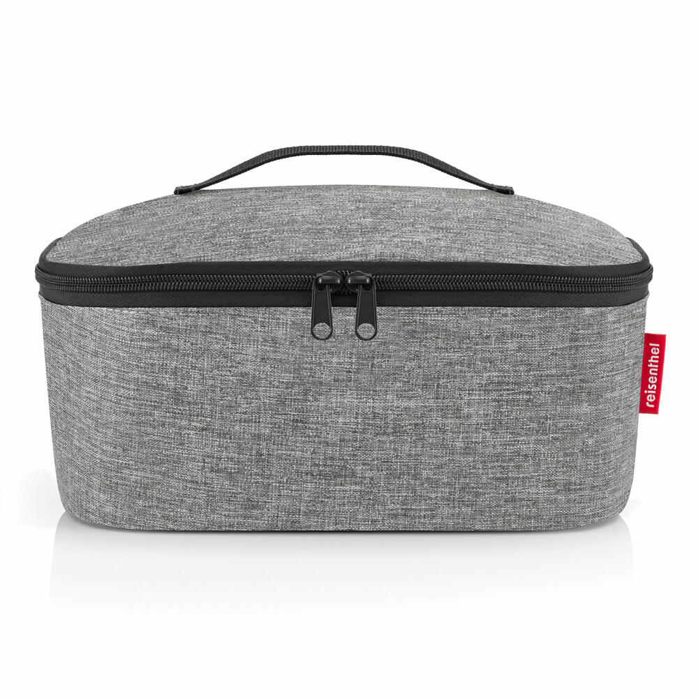 reisenthel coolerbag M pocket, cooler bag, insulated bag, thermal bag, thermal bag, polyester fabric, Twist Silver, 4.5 L, LF7052