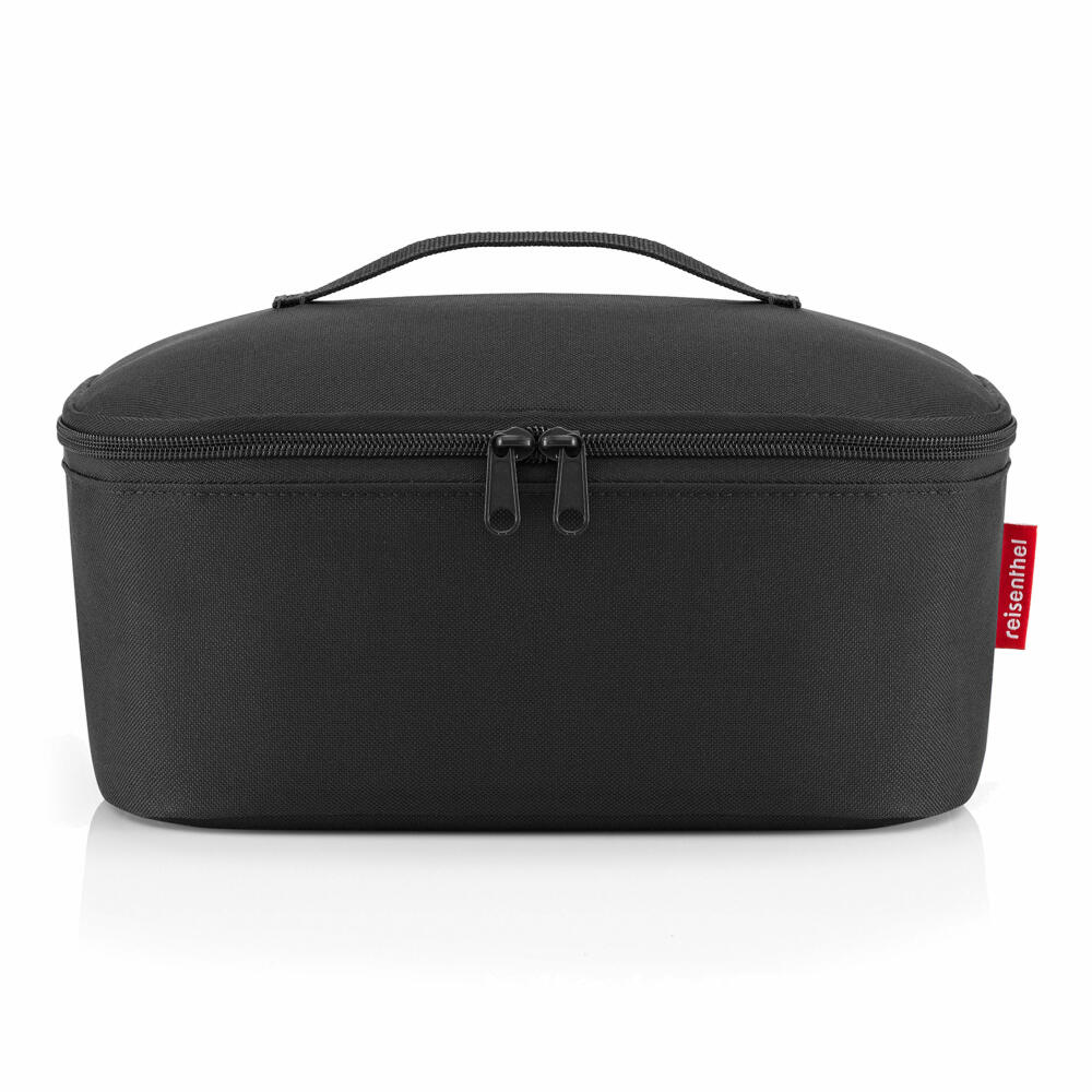 reisenthel coolerbag M pocket, cooler bag, insulated bag, thermal bag, thermal bag, polyester fabric, black, 4.5 L, LF7003