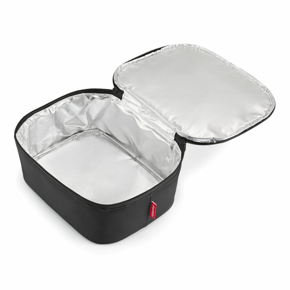 reisenthel coolerbag M pocket, cooler bag, insulated bag, thermal bag, thermal bag, polyester fabric, black, 4.5 L, LF7003