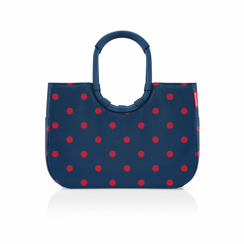 reisenthel loopshopper L, shopping bag, shopper, carrying bag, bag, polyester fabric, Frame Mixed Dots Red, 25 L, OR3076