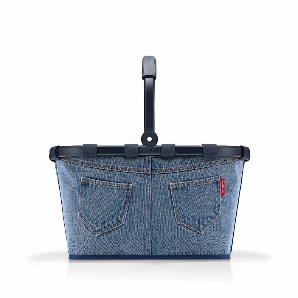 reisenthel carrybag, shopping basket, basket, picnic basket, carrying bag, denim material, Frame Jeans Classic Blue, 22 L, BK4082