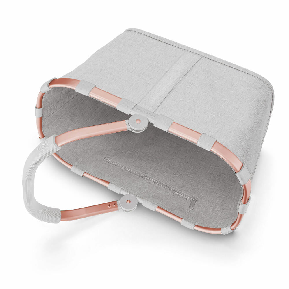 reisenthel carrybag, Einkaufskorb, Korb, Picknickkorb, Tragetasche, Polyestergewebe, Frame Twist Sky Rose, 22 L, BK1036