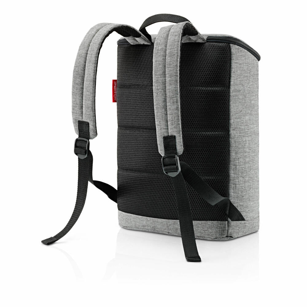 reisenthel overnighter-backpack M, Rucksack, Reisetasche, Freizeitrucksack, Tasche Handgepäck, Twist Silver, 13 L, EG7052