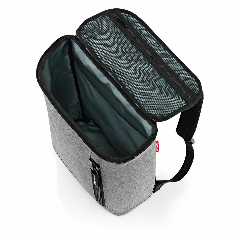 reisenthel overnighter-backpack M, Rucksack, Reisetasche, Freizeitrucksack, Tasche Handgepäck, Twist Silver, 13 L, EG7052