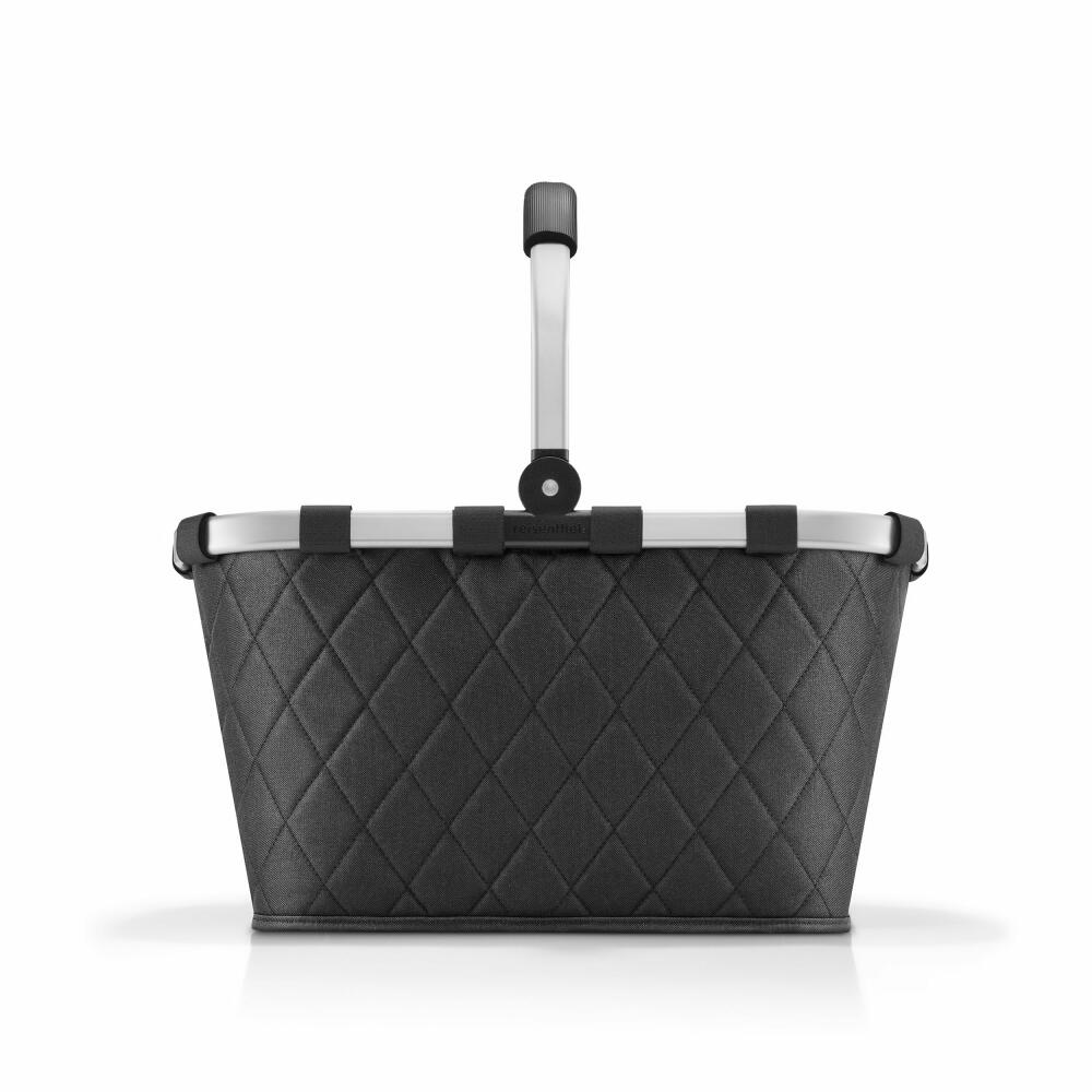 reisenthel carrybag, Einkaufskorb, Korb, Picknickkorb, Tragetasche, Polyestergewebe, Rhombus Black, 22 L, BK7059