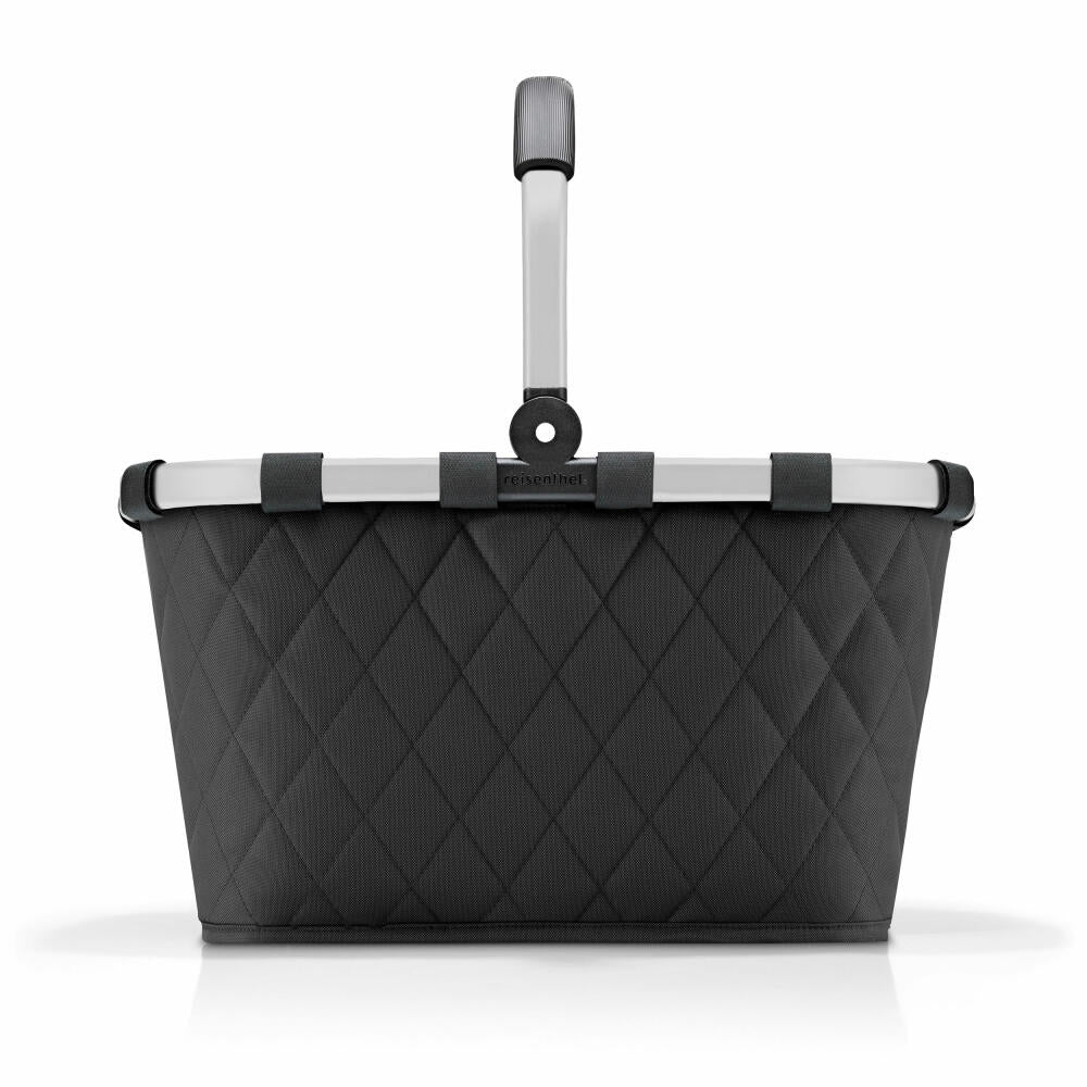 reisenthel carrybag, Einkaufskorb, Korb, Picknickkorb, Tragetasche, Polyestergewebe, Rhombus Black, 22 L, BK7059