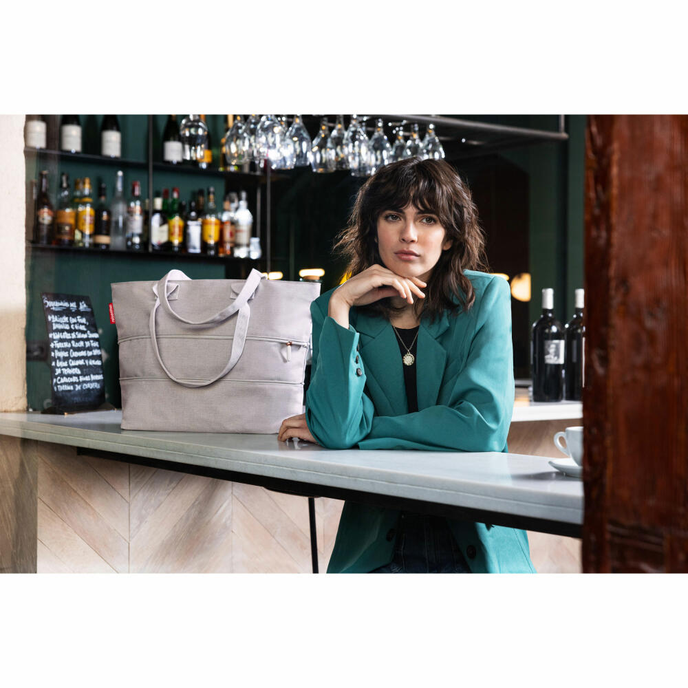 reisenthel shopper e1, Einkaufstasche, Tragetasche, Tasche, Polyestergewebe, Twist Sky Rose, 12 L, RJ1035