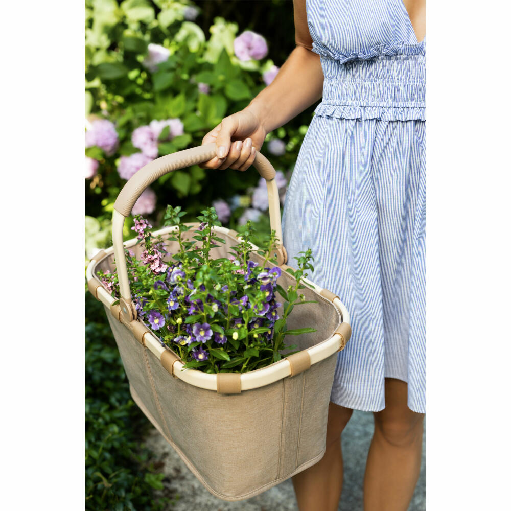 reisenthel carrybag, Einkaufskorb, Korb, Picknickkorb, Tragetasche, Polyestergewebe, Frame Twist Coffee, 22 L, BK6043