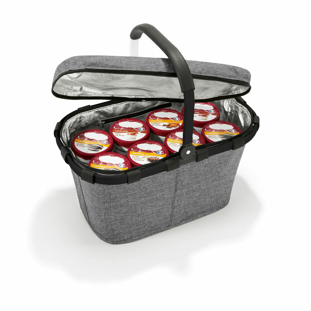 reisenthel carrybag iso, shopping basket, basket, picnic basket, insulated, thermal bag, Frame Twist Silver, 22 L, BT7052