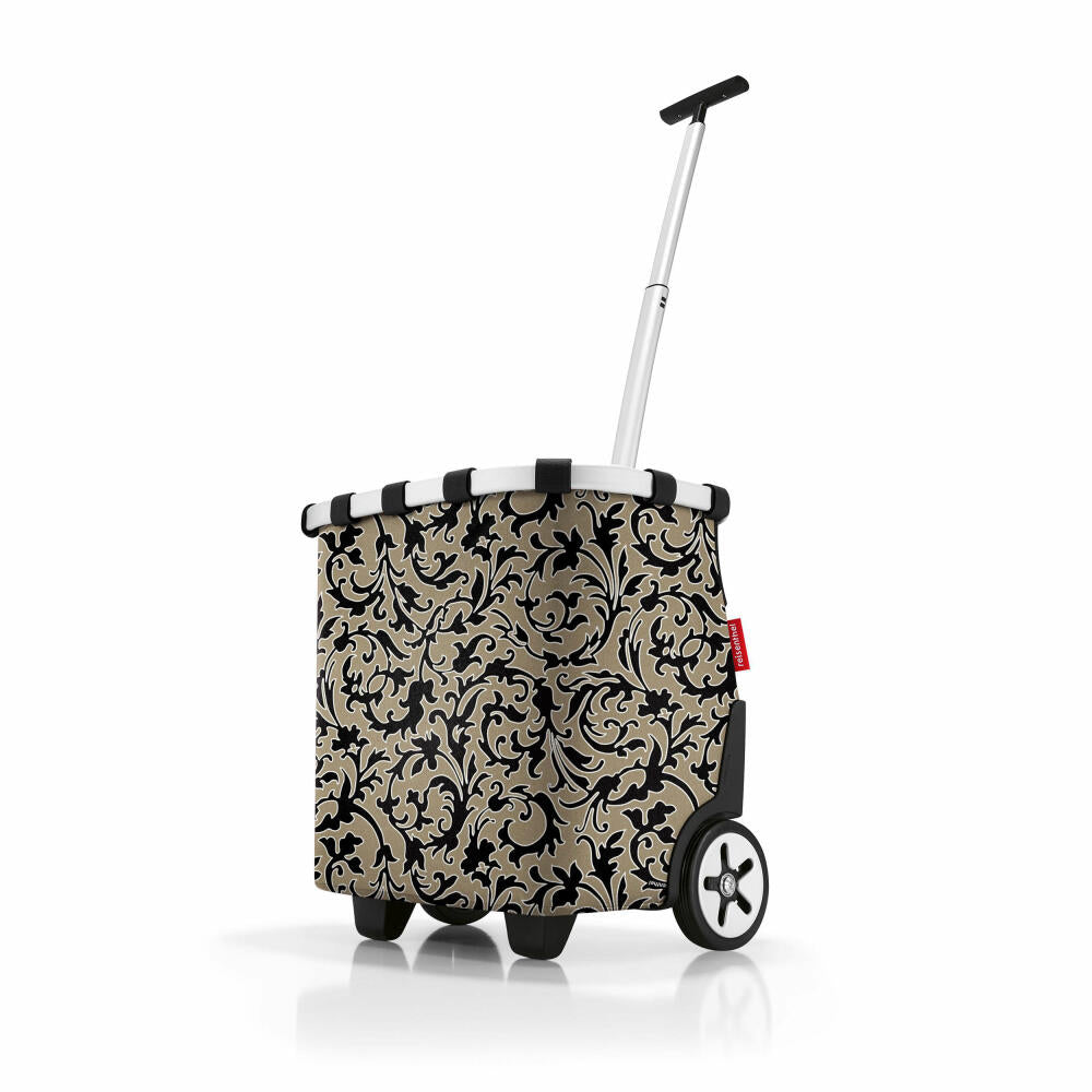 reisenthel carrycruiser, Einkaufstrolley, Einkaufskorb mit Rollen, Baroque Marble, 40 L, OE7061