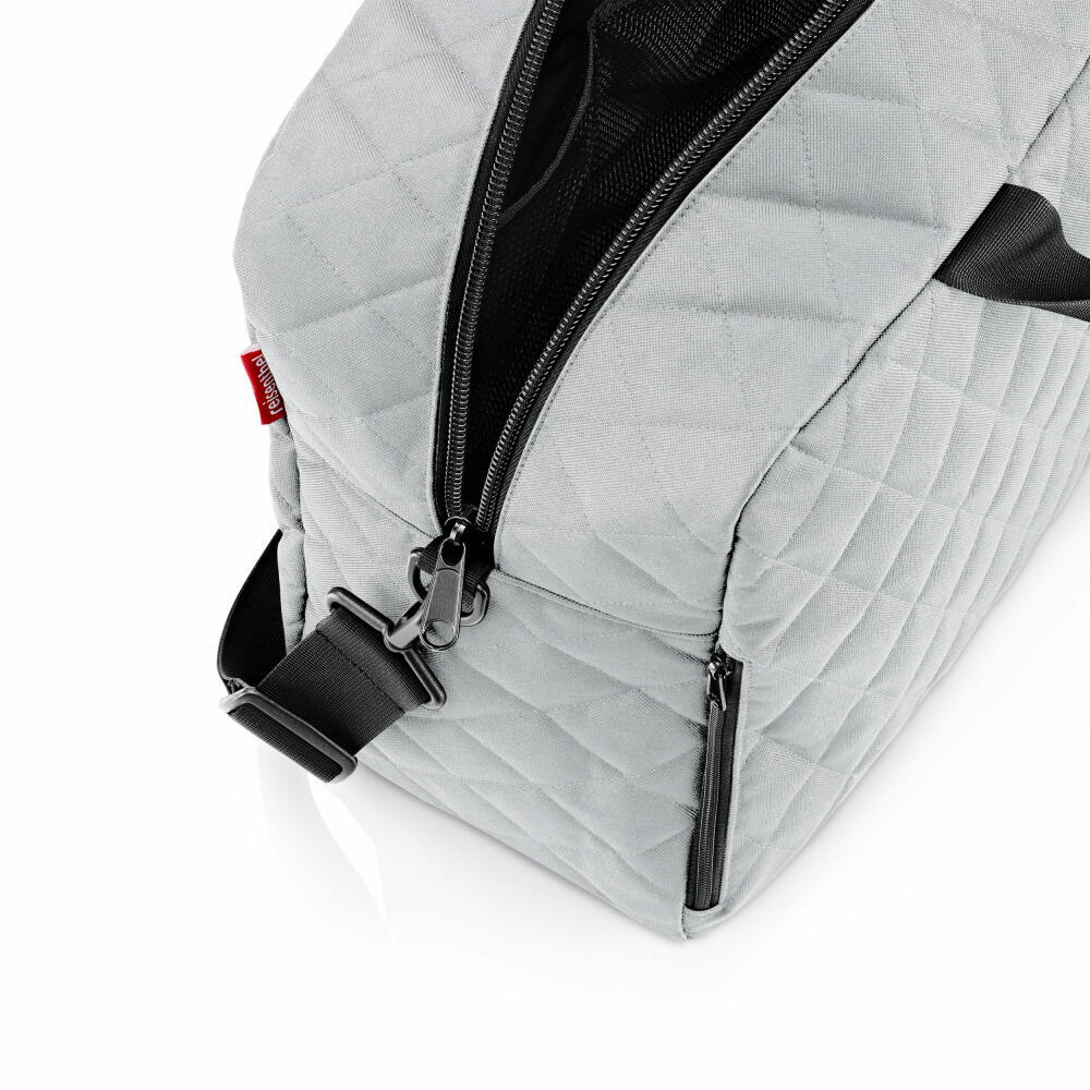 reisenthel duffelbag M, Handgepäck-Reisetasche, Tragetasche, Rhombus Light Grey, 38 L, BG7060